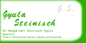 gyula steinisch business card